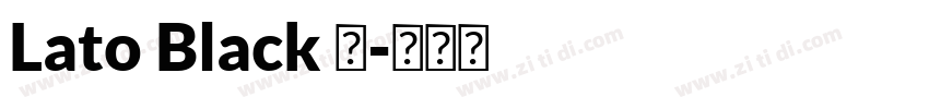 Lato Black 黑字体转换